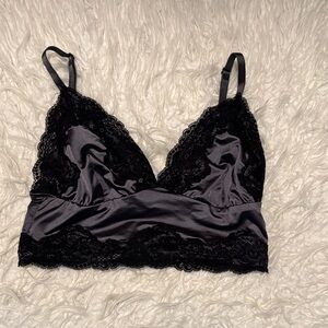 Elegant Skims Black Lace swim bikini top